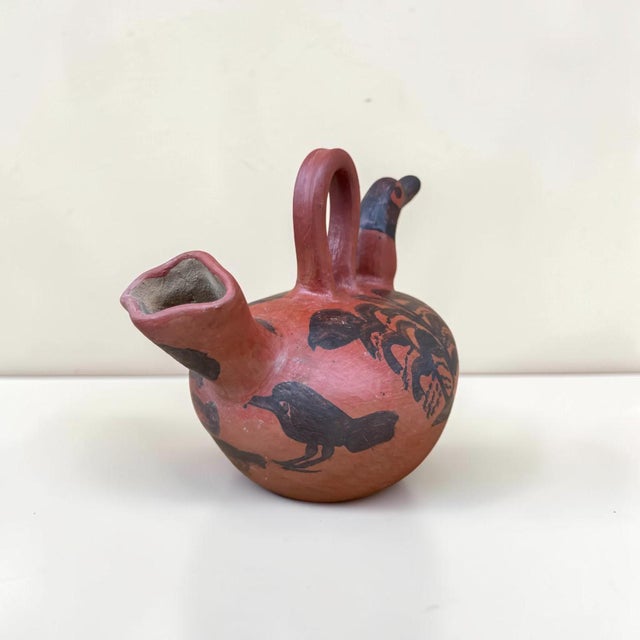Ceramic Mexican Hand Crafted Folk Art Ewer For Sale - Image 7 of 9
