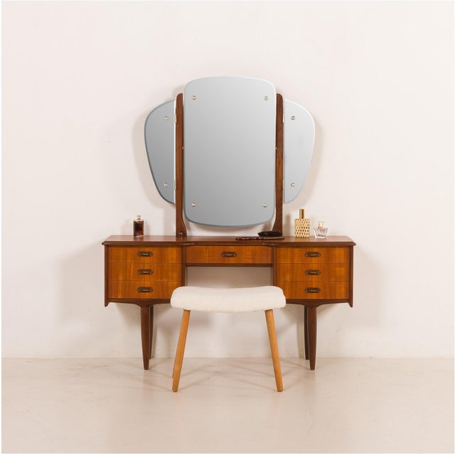 A charming, fully renovated Scandinavian dressing table from the 1960s, representing fine-quality Norwegian craftsmanship....