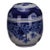 Blue and White Porcelain Floral Tea Jar With Lid For Sale