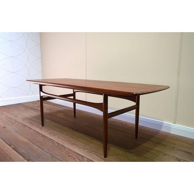 Wood Vintage Coffee Table in Teak by Andreas Hansen, 1960s For Sale - Image 7 of 12