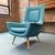 Blue 1960s Danish Scoop-Backed Lounge Chair For Sale - Image 8 of 8