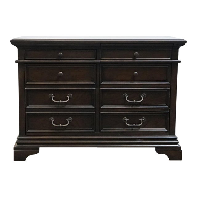 Aspenhome Walnut Contemporary Traditional Style 41" Lateral File Cabinet 124-378 - Molasses Brown Finish For Sale