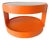 Vintage Space Age Orange Side Table on Wheels, 1960s For Sale