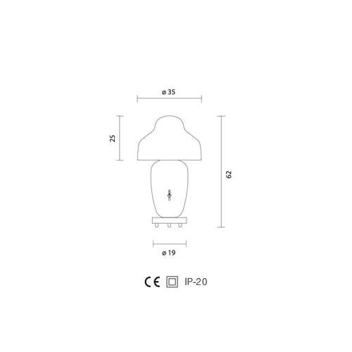 Ceramic and Glass Chinoz Table Lamp with Black-Burgundy Base by Jaime Hayan for Parachilna For Sale - Image 9 of 13