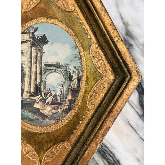 Made on Italy Mid-Century Florentine Wall Art For Sale In Seattle - Image 6 of 9