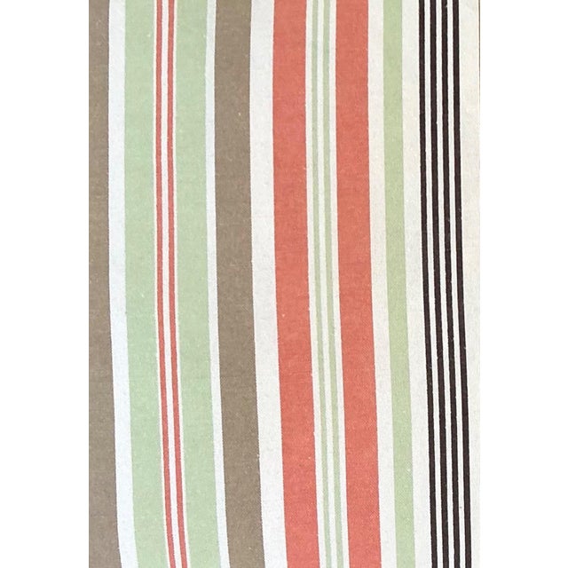 Vintage Tilton Fenwick for Duralee Striped Cotton Throw Pillow For Sale - Image 10 of 14