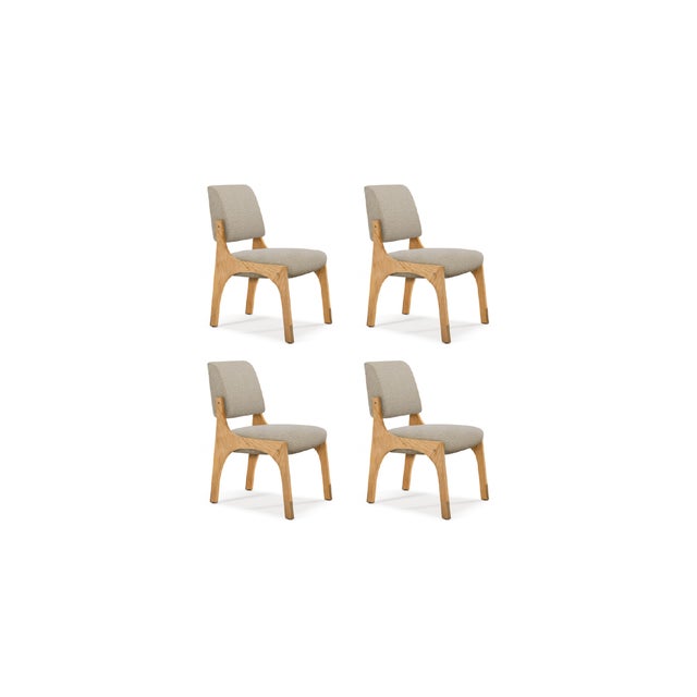 Not Yet Made - Made To Order Arches II Dining Chairs in Oak and Bouclé by Insidherland, Set of 4 For Sale - Image 5 of 5
