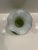 Glass Boho Chic Olive Green Vase With White Flower Top For Sale - Image 7 of 12