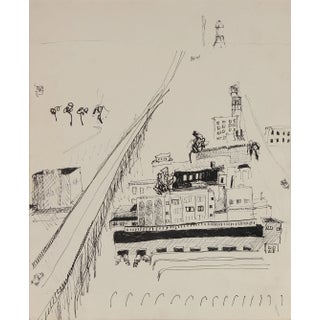 Jack Freeman Bay Area Cityscape in Ink, Circa 1970s For Sale