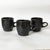 Mid-Century Modern Late 20th Century Heath Ceramics Black Onyx Stack Mugs Rim Line #205- Set of 3 For Sale - Image 3 of 12