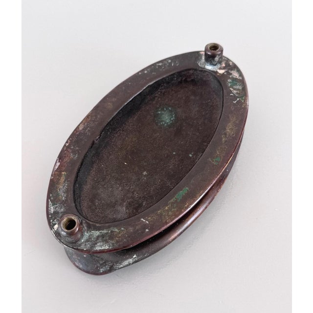 Metal Vintage Brass Door Knocker For Sale - Image 7 of 7