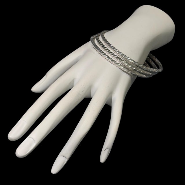 Late 20th Century Tiffany & Co Single Bangle Bracelet Sterling Silver Estate For Sale - Image 11 of 15