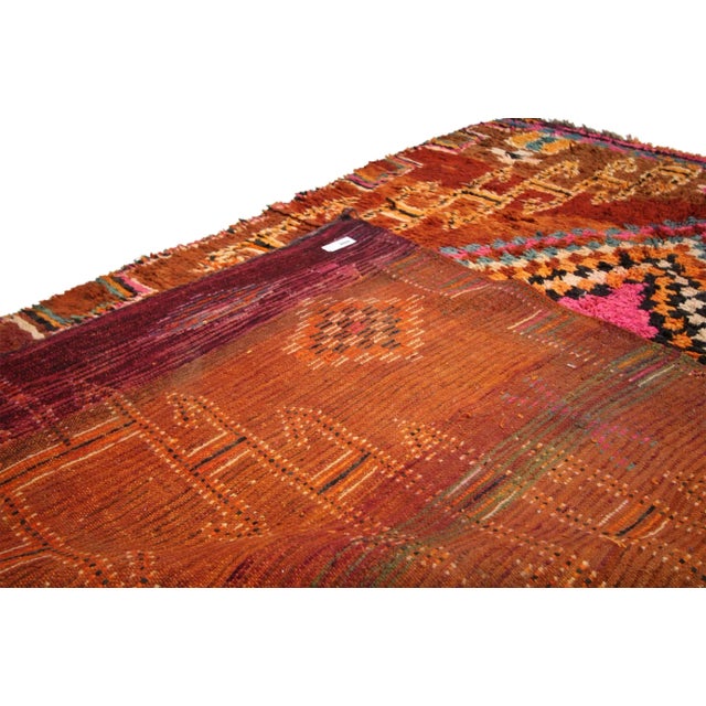 Mid 20th Century Vintage Berber Moroccan Boujad Rug - 05'08 X 09'01 For Sale - Image 5 of 6