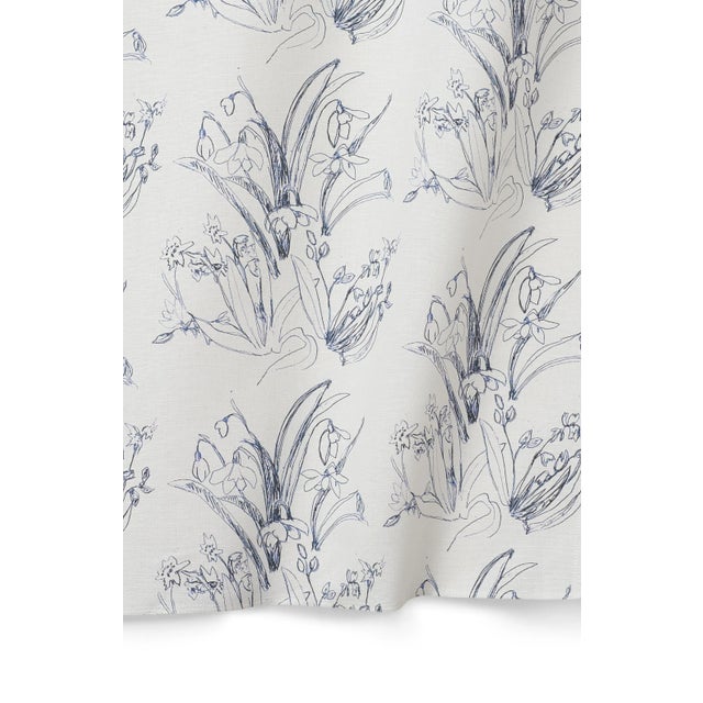 Stevie Howell's Blueprint Cobalt fabric by the yard is printed with water-based pigment ink. 56% Linen | 44% Cotton...