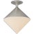 Sarnen Small Flush Mount in Burnished Silver Leaf with White Glass Designer: AERIN Canopy: 6" Round Mounting: Flush Shade...