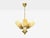 1950s Itsu, Finnish Modern, Snowflake Chandelier, Brass, Glass, Finland For Sale In New York - Image 6 of 14