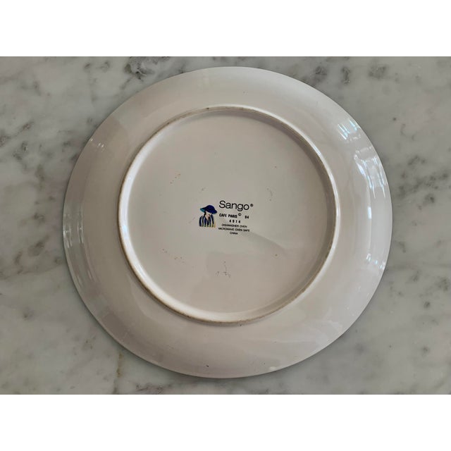 Late 20th Century Vintage Mid Century Modern Sango Cafe Paris Plates - Set of 8 For Sale - Image 5 of 5