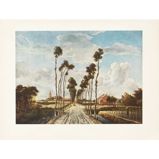 An excellent reproduction full-color print after painting "The Avenue of Middelharnis" (1689) by Meindert Hobbema. Comes...