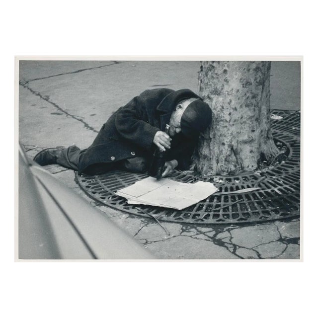 Erich Andres, Homeless People Lying on the Streets, Paris, France, 1950s, Black & White Photograph For Sale