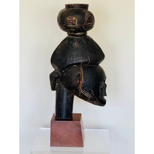 20th Century African Guro Wooden Head For Sale - Image 4 of 13
