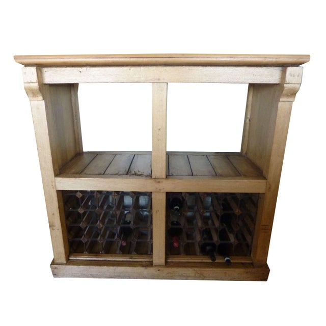 Antique English Pub Pine and Wrought Iron Shelving For Sale