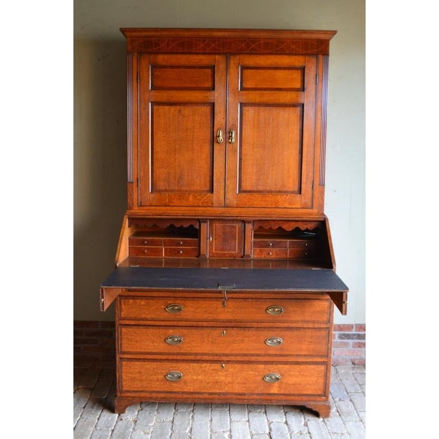 Antique Oak Top Desk, Secretary For Sale - Image 11 of 13