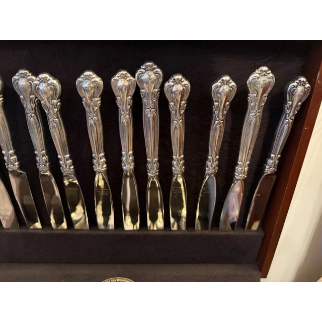 Gorham Sterling Silver Chantilly Flatware Set 103 Pieces With Fitted Chest 1895 For Sale - Image 9 of 18