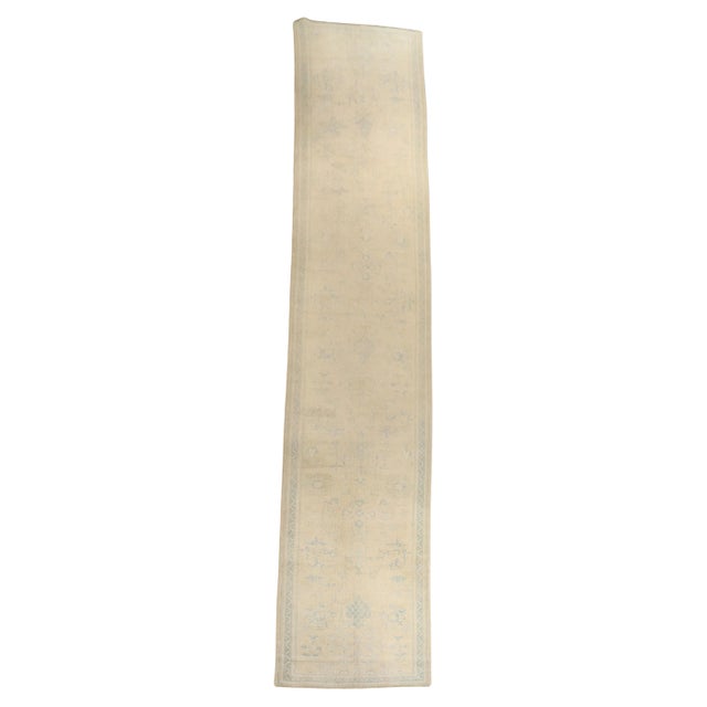 1920s Antique Long Turkish Oushak Runner - 3'8" x 21'6" For Sale - Image 5 of 12