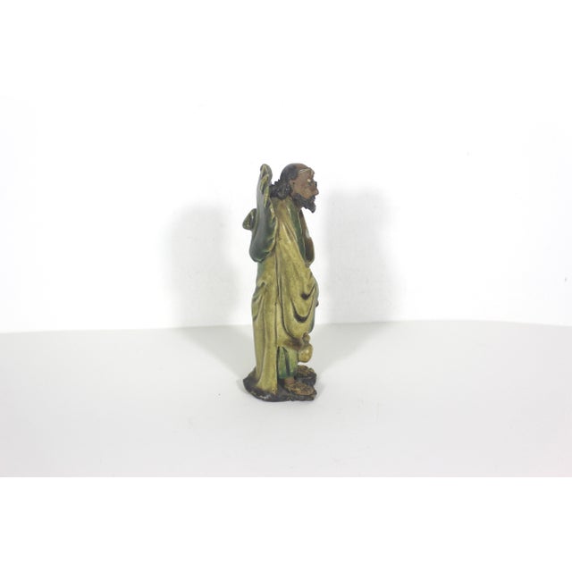 Sculpture Materials Antique Handmade Folk Art Chinese Clay Figurine Mudman for Miniature or Bonsai Display For Sale - Image 7 of 15
