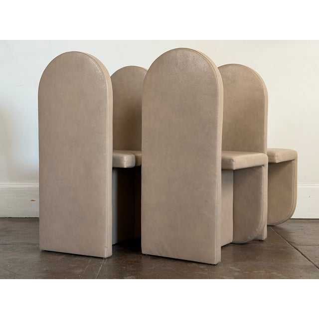 Modern Leather Dining Chairs by Cuff Studio For Sale - Image 9 of 18