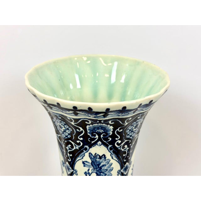 Delft Blue Ceramic Vase by Boch Frères for Royal Sphinx, 1950s For Sale - Image 4 of 9