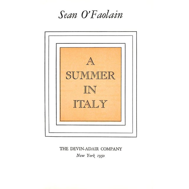 "A Summer in Italy" 1950 O'faolain, Sean For Sale - Image 4 of 9