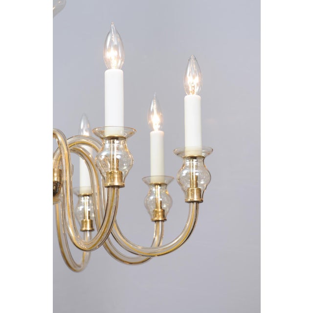 1960s Scintillating 8-Light Venetian Glass Chandelier For Sale In Atlanta - Image 6 of 12
