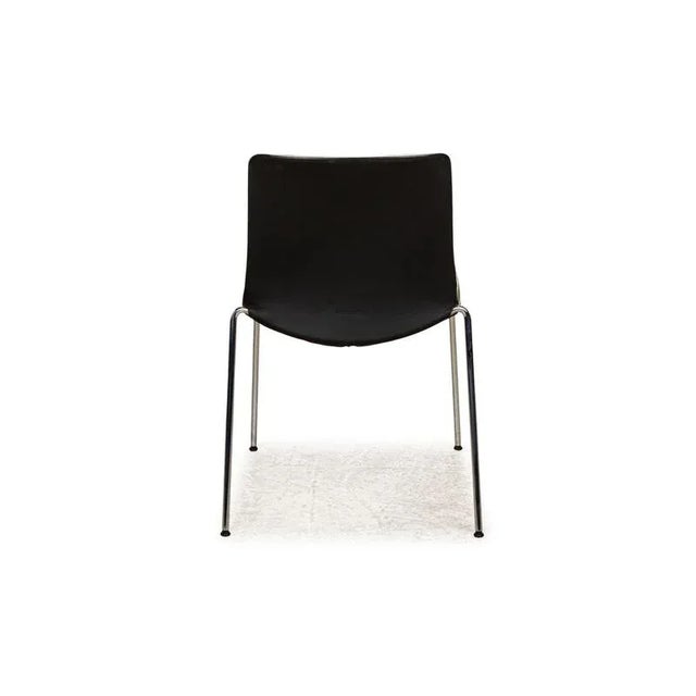 Black Liz Leather Chairs from Walter Knoll / Wilhelm Knoll, Set of 6 For Sale - Image 8 of 10