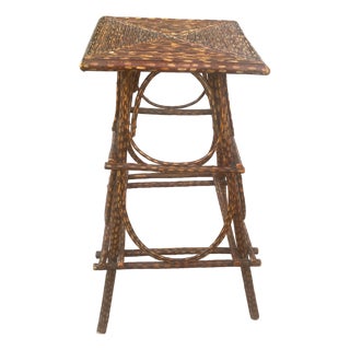 Antique Adirondack Side Table For Sale