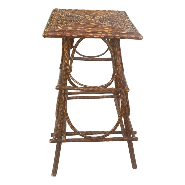 Antique Adirondack Side Table For Sale