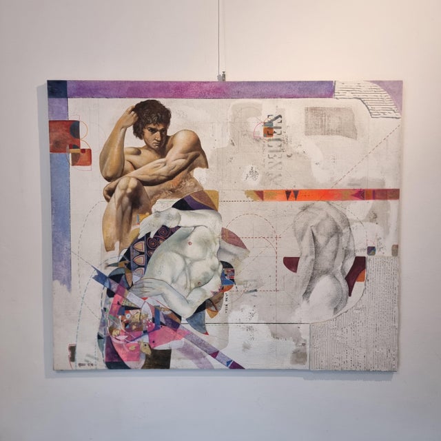 Roberto Nezzi, Essence of Man, Mixed Media on Canvas For Sale - Image 4 of 9