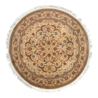 Pasargad DC Fine Hand Knotted Agra Round Rug For Sale
