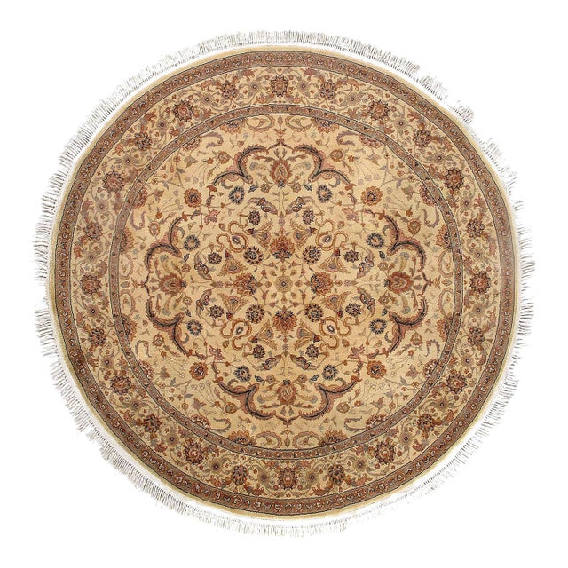 Pasargad DC Fine Hand Knotted Agra Round Rug For Sale