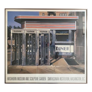 Richard Estes Hirshhorn Museum 1989 Smithonian Institution Poster Originals Limited No. 532 For Sale