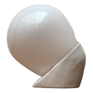 Mid-Century German Wall Lamp in Glass and Ceramic by Wilhelm Wagenfeld for Lindner For Sale