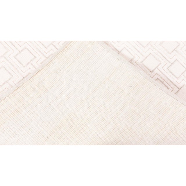 Textile Contemporary Geometric Hand-Tufted Wool Runner by Doris Leslie Blau For Sale - Image 7 of 7