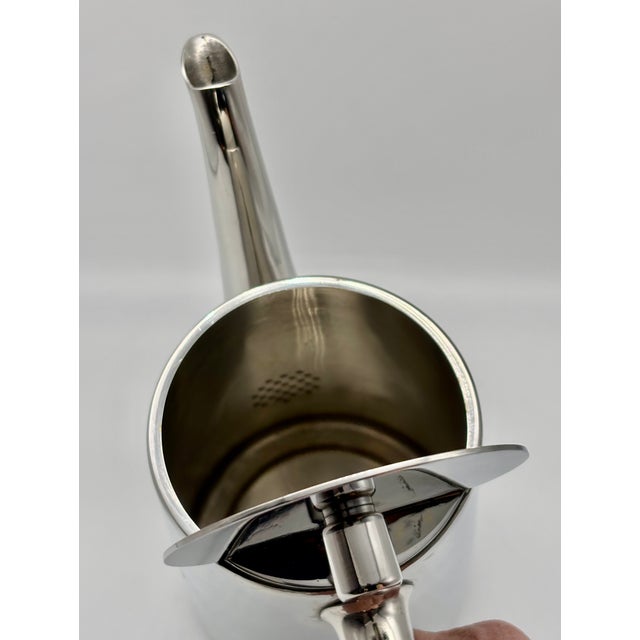 Vintage Broggi Stainless Steel Coffee or Tea Pot Italian Armed Forces Logo 1950s For Sale - Image 12 of 15