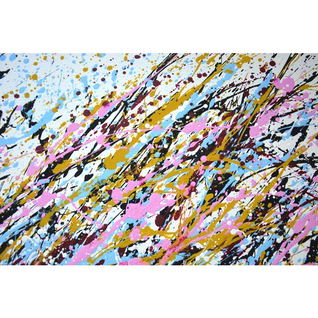 Textile Expression With Pink.Modern Original Painting. For Sale - Image 7 of 11