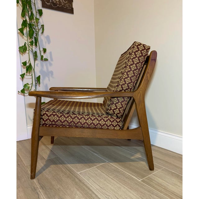 Mid Century Modern Danish Walnut Lounge Chair For Sale - Image 4 of 13