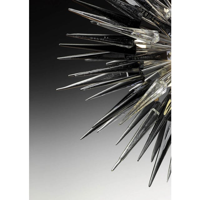 Bespoke Sputnik chandelier originally purchased from Charles Burnand Gallery in London, crafted with hand formed Murano...