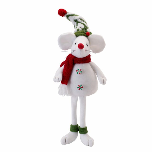 2020s Holiday Plush Mouse Figurines (Set of 2) For Sale - Image 5 of 5