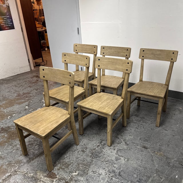 Modern Pottery Barn Benchwright Dining Chairs, Set of Six For Sale - Image 3 of 12