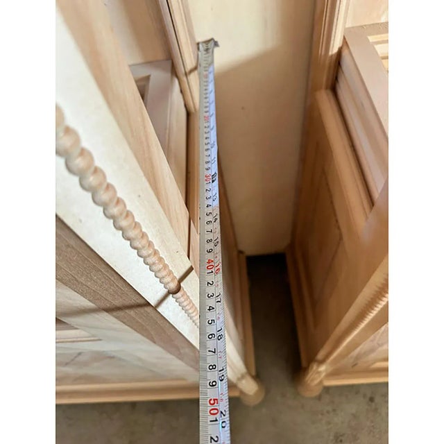 Walnut Cupboard with Cherry Inlays in Natural Raw Wood from Simoeng For Sale - Image 6 of 12