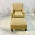 Wood Early 21st C Vintage Contemporary Americana Smith Brothers Custom Upholstered Side Chair & Ottoman For Sale - Image 7 of 14